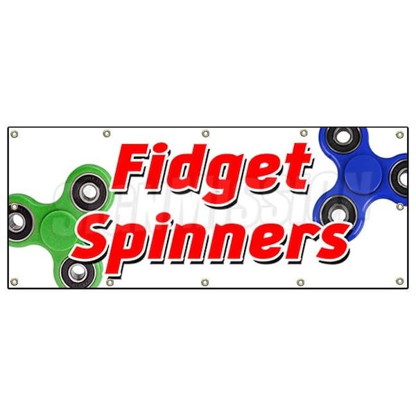 FIDGET SPINNER BANNER SIGN tri-spinner edc toy stress reducer fydget
